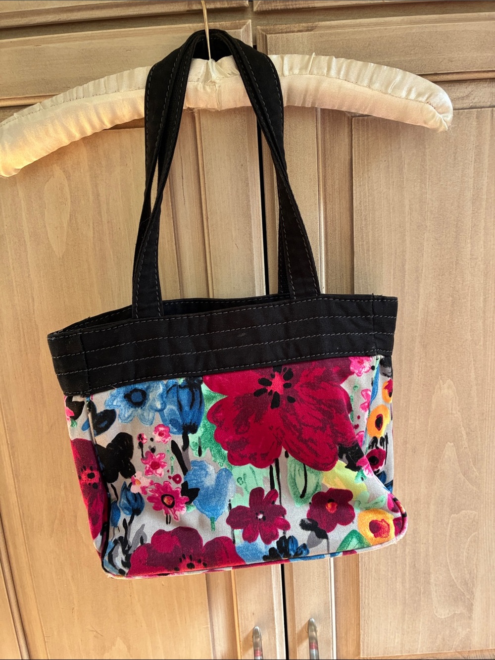 thirty-one Floral Canvas Tote with Black Trim - Multicolor